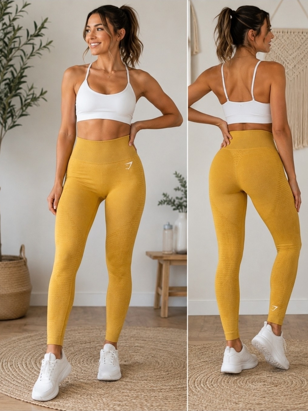 Gymshark Golden Marigold Seamless High-Waisted Leggings – Size Small